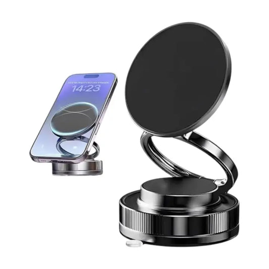 Magnetic Vacuum Phone Stand 360° Rotation,Strong Suction T28
